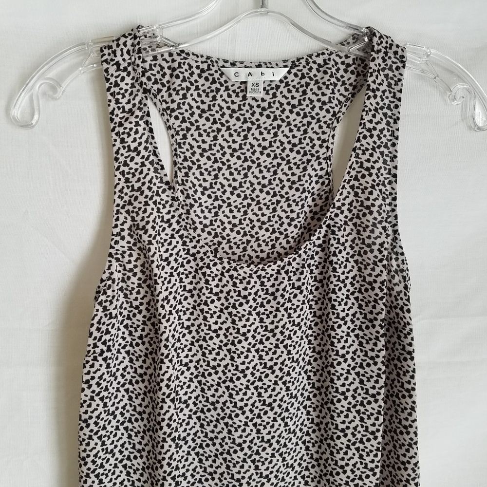 CAbi Racer Back Blouse Tank Top Animal Print XS - Picture 2 of 8